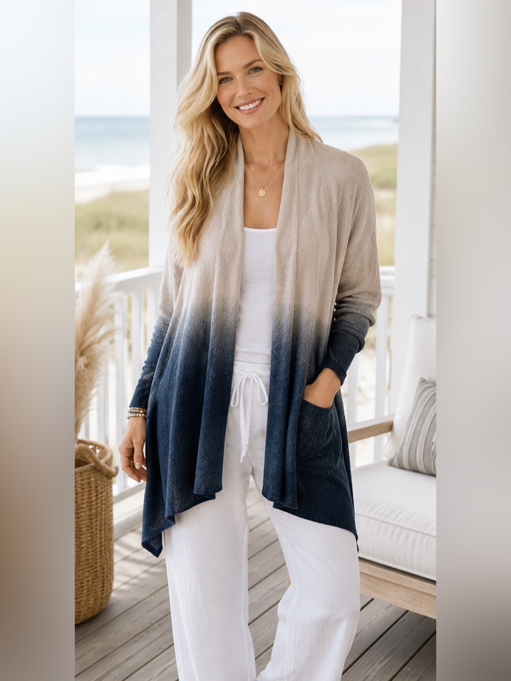 Barefoot Dreams CozyChic Lite Ombré Calypso Wrap